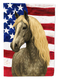 Silver Dapple Rocky Mountain Horse American House Flag 28x40 Porch Sleeve Pole Decorative Outside Yard Banner Artwork Wall Hanging, Polyester
