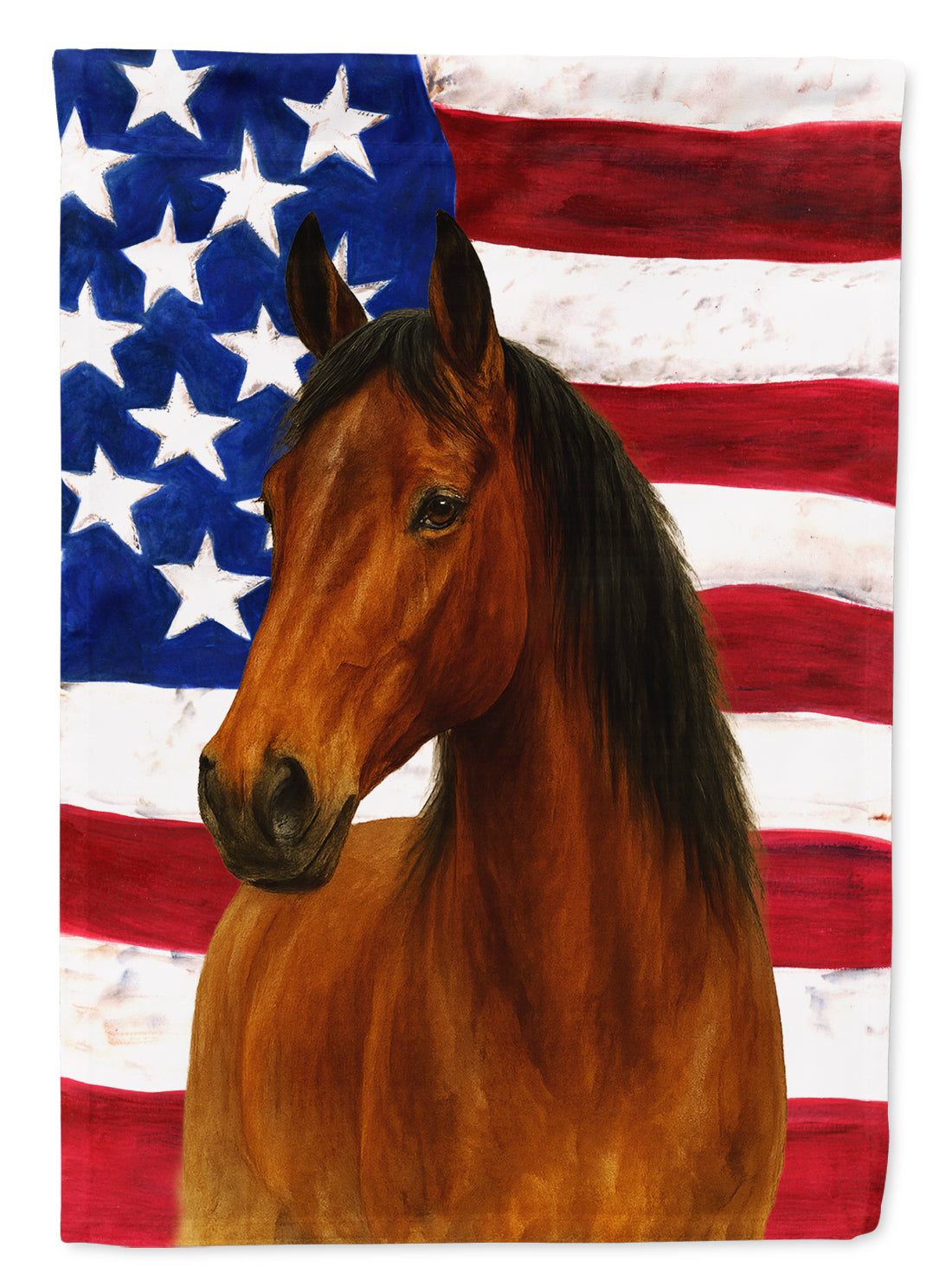 Bay Tennessee Walking Horse American House Flag 28x40 Porch Sleeve Pole Decorative Outside Yard Banner Artwork Wall Hanging, Polyester