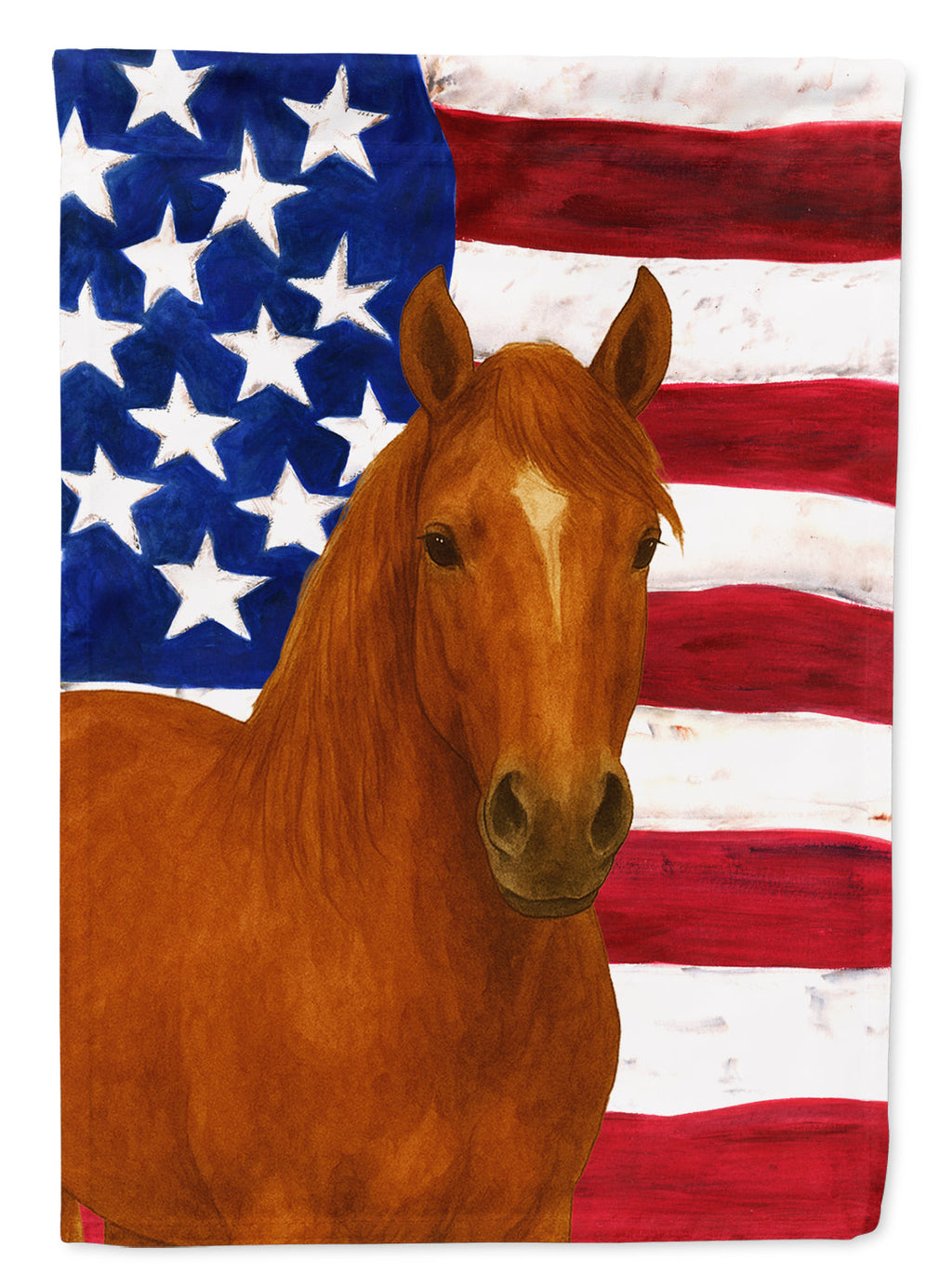 Chestnut Tennessee Walking Horse American House Flag 28x40 Porch Sleeve Pole Decorative Outside Yard Banner Artwork Wall Hanging, Polyester