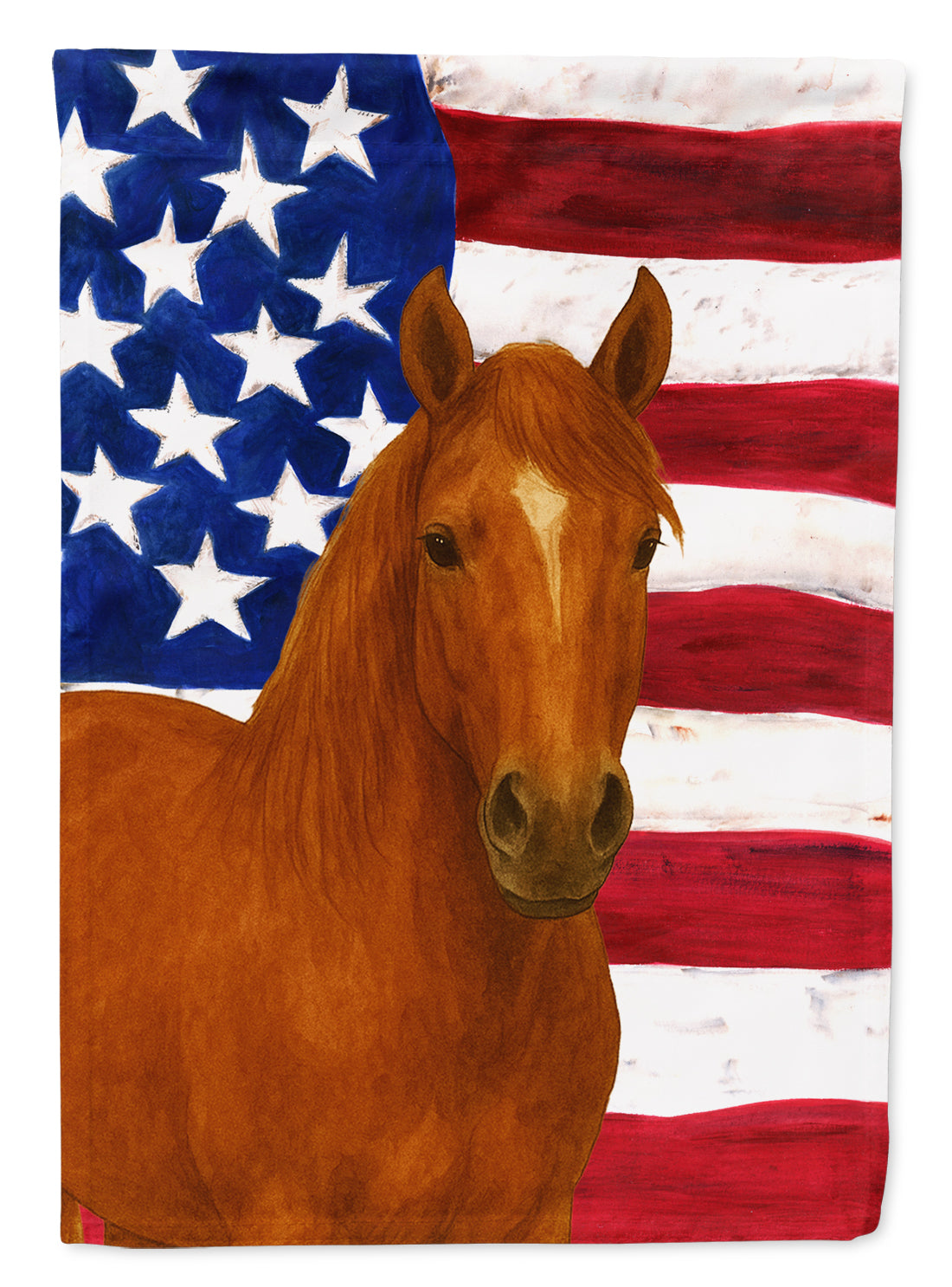 Chestnut Tennessee Walking Horse American House Flag 28x40 Porch Sleeve Pole Decorative Outside Yard Banner Artwork Wall Hanging, Polyester
