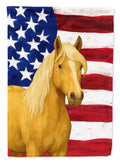 Palomino Tennessee Walking Horse American House Flag 28x40 Porch Sleeve Pole Decorative Outside Yard Banner Artwork Wall Hanging, Polyester