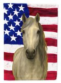 Gray Welsh Pony American House Flag 28x40 Porch Sleeve Pole Decorative Outside Yard Banner Artwork Wall Hanging, Polyester
