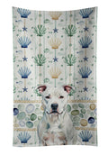 White American Staffordshire Terrier Coastal Sea Glass Kitchen Towel Velour Plush Front and Cotton Loop Back Machine Washable