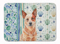 Red Heeler Australian Cattle Dog Coastal Sea Glass Memory Foam Kitchen Mat Machine Washable Anti-Fatigue Cushion Comfort Bath or Kitchen Rug