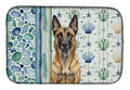 Belgian Malinois Coastal Sea Glass Dish Drying Mat Absorbent Dish Drying Mat Pad for Kitchen Counter Dish Drainer Mat for Countertop, 14 x 21", Multicolor