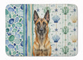 Belgian Malinois Coastal Sea Glass Memory Foam Kitchen Mat Machine Washable Anti-Fatigue Cushion Comfort Bath or Kitchen Rug