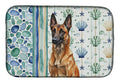 Mahogany Belgian Malinois Coastal Sea Glass Dish Drying Mat Absorbent Dish Drying Mat Pad for Kitchen Counter Dish Drainer Mat for Countertop, 14 x 21", Multicolor