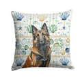 Belgian Tervuren Coastal Sea Glass Decorative Throw Pillow 14x14 Indoor Outdoor Accent Cushion, Fabric Cover with Insert for Sofa, Bed, Porch & Living Room
