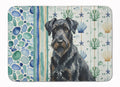 Black Russian Terrier Coastal Sea Glass Memory Foam Kitchen Mat Machine Washable Anti-Fatigue Cushion Comfort Bath or Kitchen Rug