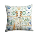 Borzoi Coastal Sea Glass Decorative Throw Pillow 18x18 Indoor Outdoor Accent Cushion, Fabric Cover with Insert for Sofa, Bed, Porch & Living Room