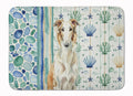 Borzoi Coastal Sea Glass Memory Foam Kitchen Mat Machine Washable Anti-Fatigue Cushion Comfort Bath or Kitchen Rug