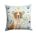 Bracco Italiano Coastal Sea Glass Decorative Throw Pillow 18x18 Indoor Outdoor Accent Cushion, Fabric Cover with Insert for Sofa, Bed, Porch & Living Room