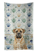 Bullmastiff Coastal Sea Glass Kitchen Towel Velour Plush Front and Cotton Loop Back Machine Washable