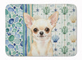 Cream Chihuahua Coastal Sea Glass Memory Foam Kitchen Mat Machine Washable Anti-Fatigue Cushion Comfort Bath or Kitchen Rug
