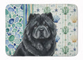 Black Chow Chow Coastal Sea Glass Memory Foam Kitchen Mat Machine Washable Anti-Fatigue Cushion Comfort Bath or Kitchen Rug