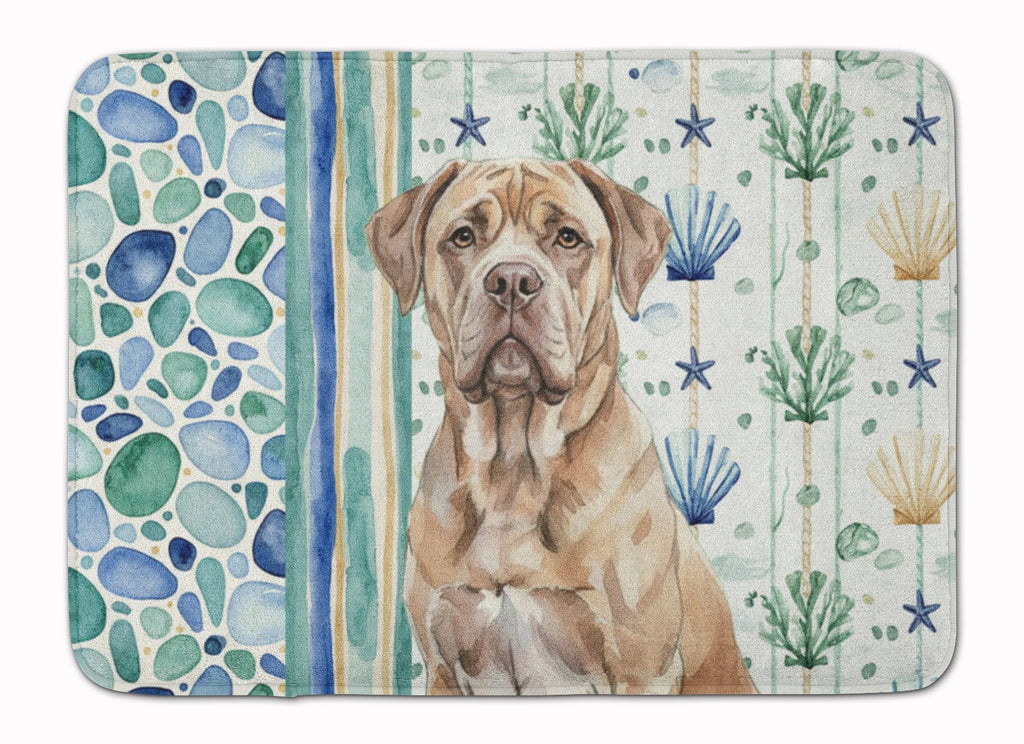 Isabella Dogue de Bordeaux Coastal Sea Glass Memory Foam Kitchen Mat Machine Washable Anti-Fatigue Cushion Comfort Bath or Kitchen Rug