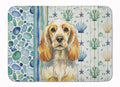 Lemon Roan English Cocker Spaniel Coastal Sea Glass Memory Foam Kitchen Mat Machine Washable Anti-Fatigue Cushion Comfort Bath or Kitchen Rug