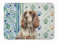 Liver Roan English Cocker Spaniel Coastal Sea Glass Memory Foam Kitchen Mat Machine Washable Anti-Fatigue Cushion Comfort Bath or Kitchen Rug