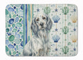 Blue Belton English Setter Coastal Sea Glass Memory Foam Kitchen Mat Machine Washable Anti-Fatigue Cushion Comfort Bath or Kitchen Rug