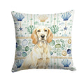 Lemon Belton English Setter Coastal Sea Glass Decorative Throw Pillow 14x14 Indoor Outdoor Accent Cushion, Fabric Cover with Insert for Sofa, Bed, Porch & Living Room