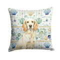 Lemon Belton English Setter Coastal Sea Glass Decorative Throw Pillow 18x18 Indoor Outdoor Accent Cushion, Fabric Cover with Insert for Sofa, Bed, Porch & Living Room