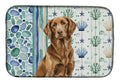 Liver Flat-Coated Retriever Coastal Sea Glass Dish Drying Mat Absorbent Dish Drying Mat Pad for Kitchen Counter Dish Drainer Mat for Countertop, 14 x 21", Multicolor
