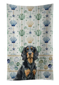 Gordon Setter Coastal Sea Glass Kitchen Towel Velour Plush Front and Cotton Loop Back Machine Washable