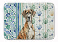 Brindle Great Dane Coastal Sea Glass Memory Foam Kitchen Mat Machine Washable Anti-Fatigue Cushion Comfort Bath or Kitchen Rug