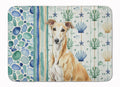 Fawn Greyhound Coastal Sea Glass Memory Foam Kitchen Mat Machine Washable Anti-Fatigue Cushion Comfort Bath or Kitchen Rug