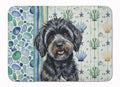 Black Havanese Coastal Sea Glass Memory Foam Kitchen Mat Machine Washable Anti-Fatigue Cushion Comfort Bath or Kitchen Rug