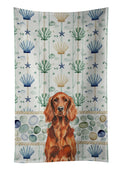 Irish Setter Coastal Sea Glass Kitchen Towel Velour Plush Front and Cotton Loop Back Machine Washable