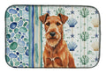 Irish Terrier Coastal Sea Glass Dish Drying Mat Absorbent Dish Drying Mat Pad for Kitchen Counter Dish Drainer Mat for Countertop, 14 x 21", Multicolor