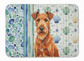 Irish Terrier Coastal Sea Glass Memory Foam Kitchen Mat Machine Washable Anti-Fatigue Cushion Comfort Bath or Kitchen Rug