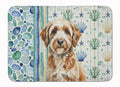 Lagotto Romagnolo Coastal Sea Glass Memory Foam Kitchen Mat Machine Washable Anti-Fatigue Cushion Comfort Bath or Kitchen Rug