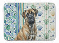 Brindle Mastiff Coastal Sea Glass Memory Foam Kitchen Mat Machine Washable Anti-Fatigue Cushion Comfort Bath or Kitchen Rug