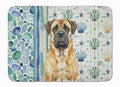 Fawn Mastiff Coastal Sea Glass Memory Foam Kitchen Mat Machine Washable Anti-Fatigue Cushion Comfort Bath or Kitchen Rug