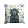 Black Newfoundland Coastal Sea Glass Decorative Throw Pillow 18x18 Indoor Outdoor Accent Cushion, Fabric Cover with Insert for Sofa, Bed, Porch & Living Room