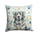 Gray Newfoundland Coastal Sea Glass Decorative Throw Pillow 14x14 Indoor Outdoor Accent Cushion, Fabric Cover with Insert for Sofa, Bed, Porch & Living Room