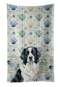 Landseer Newfoundland Coastal Sea Glass Kitchen Towel Velour Plush Front and Cotton Loop Back Machine Washable