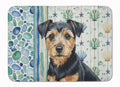 Black and Tan Norfolk Terrier Coastal Sea Glass Memory Foam Kitchen Mat Machine Washable Anti-Fatigue Cushion Comfort Bath or Kitchen Rug