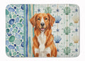 Orange Nova Scotia Duck Tolling Retriever Coastal Sea Glass Memory Foam Kitchen Mat Machine Washable Anti-Fatigue Cushion Comfort Bath or Kitchen Rug