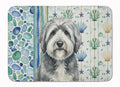 Gray and White Old English Sheepdog Coastal Sea Glass Memory Foam Kitchen Mat Machine Washable Anti-Fatigue Cushion Comfort Bath or Kitchen Rug