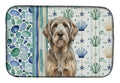 Grizzle and Tan Otterhound Coastal Sea Glass Dish Drying Mat Absorbent Dish Drying Mat Pad for Kitchen Counter Dish Drainer Mat for Countertop, 14 x 21", Multicolor