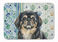 Black and Tan Pekingese Coastal Sea Glass Memory Foam Kitchen Mat Machine Washable Anti-Fatigue Cushion Comfort Bath or Kitchen Rug