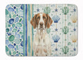 Liver and White Pointer Coastal Sea Glass Memory Foam Kitchen Mat Machine Washable Anti-Fatigue Cushion Comfort Bath or Kitchen Rug