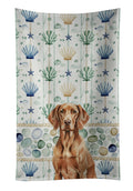 Liver Pointer Coastal Sea Glass Kitchen Towel Velour Plush Front and Cotton Loop Back Machine Washable