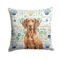 Liver Pointer Coastal Sea Glass Decorative Throw Pillow 14x14 Indoor Outdoor Accent Cushion, Fabric Cover with Insert for Sofa, Bed, Porch & Living Room