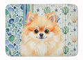 Pomeranian Coastal Sea Glass Memory Foam Kitchen Mat Machine Washable Anti-Fatigue Cushion Comfort Bath or Kitchen Rug