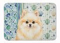 Cream Pomeranian Coastal Sea Glass Memory Foam Kitchen Mat Machine Washable Anti-Fatigue Cushion Comfort Bath or Kitchen Rug