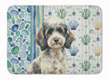 Toy Parti Poodle Coastal Sea Glass Memory Foam Kitchen Mat Machine Washable Anti-Fatigue Cushion Comfort Bath or Kitchen Rug